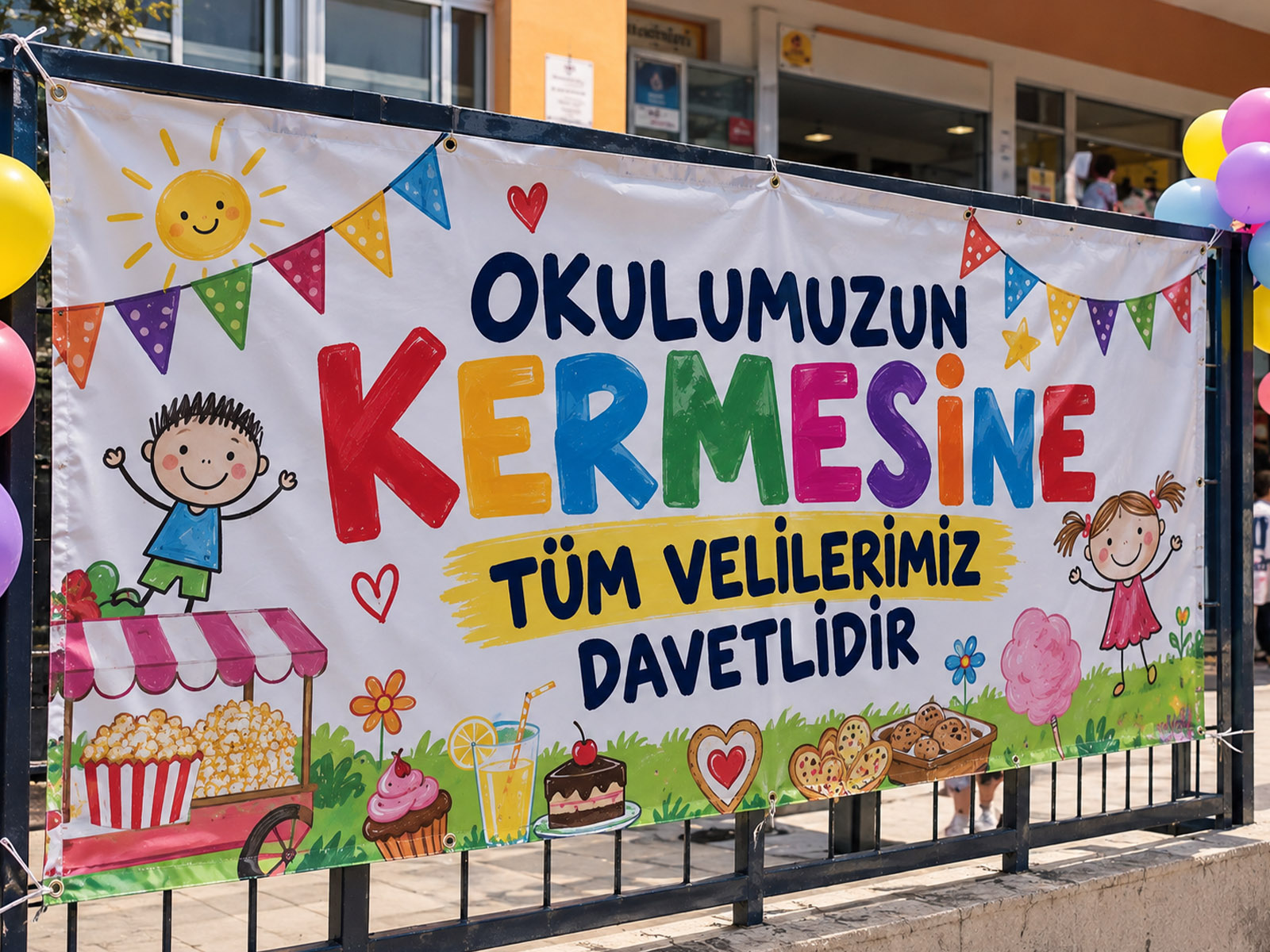 Okul Etkinliği ve Kermes Afişi